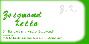 zsigmond kello business card